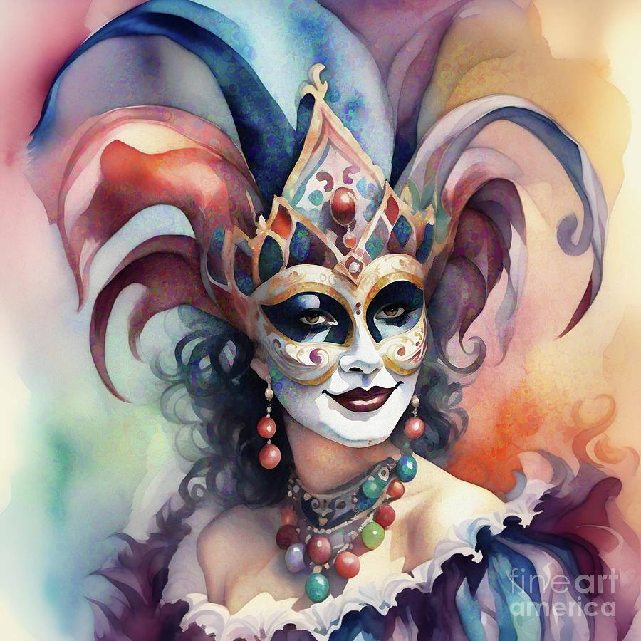 Carnival Jester - 02624 Digital Art by Philip Preston