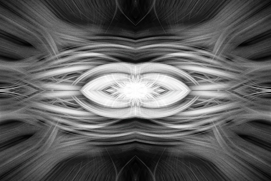 Carnival Mask Abstract BW Photograph by Susan Candelario