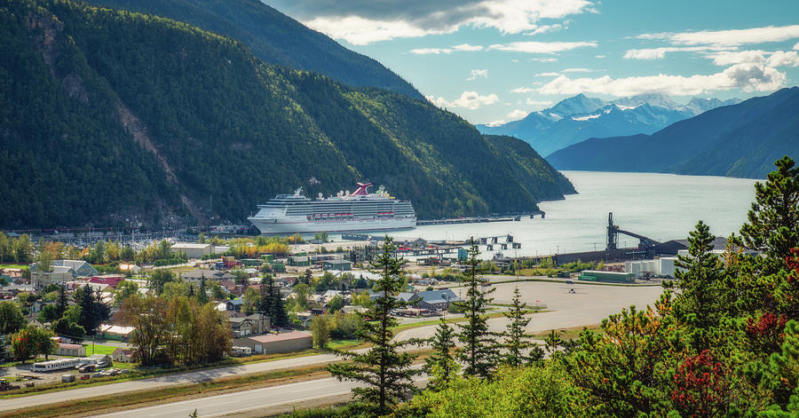 Carnival Miracle in Skagway Photograph by Robert J Wagner