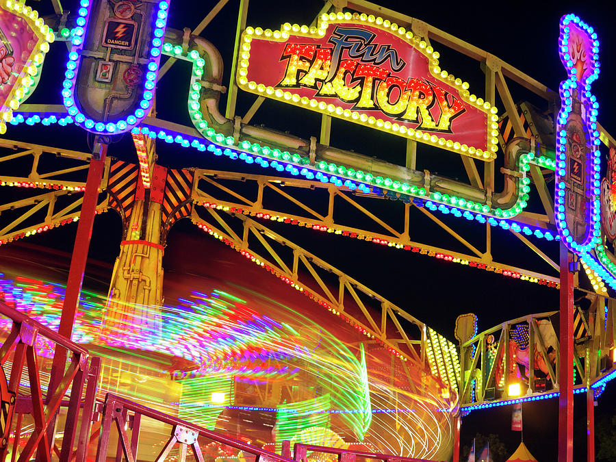 Carnival Ride Fun Factory Photograph by Hermes Fine Art