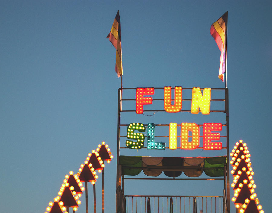 Carnival Ride Fun Slide Photograph by Sonja Quintero