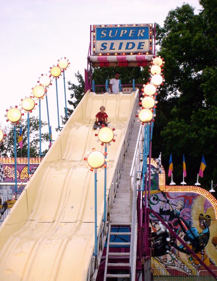 Fun Photograph - Carnival Super Slide by Ann Willmore