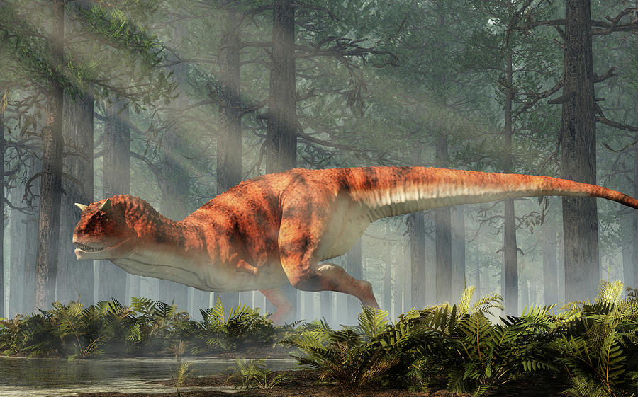 Carnotaurus in a Forest Digital Art by Daniel Eskridge