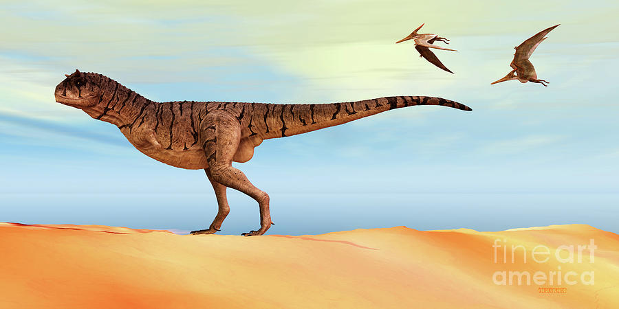 Carnotaurus sastrei Dinosaur Digital Art by Corey Ford