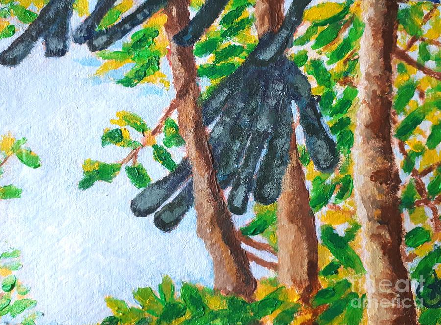 Tree Painting - Carob  by Caroline Cunningham