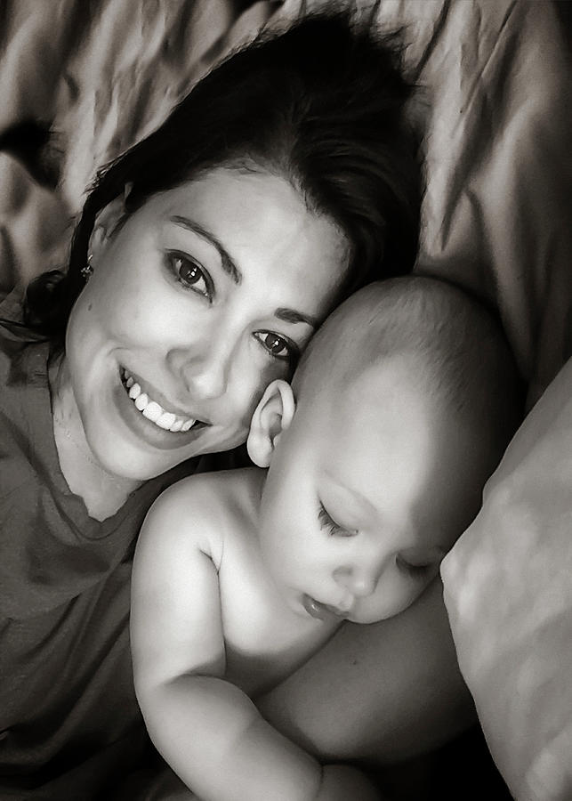 Carol and her Newborn Photograph by Alan Hausenflock