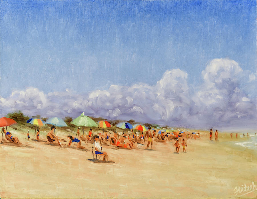 Carolina Beach Day Painting by Tesh Parekh