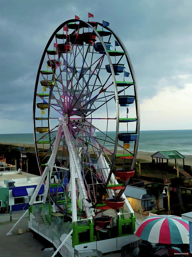 Carolina Beach Ferris Wheel Photograph by Roberta Byram