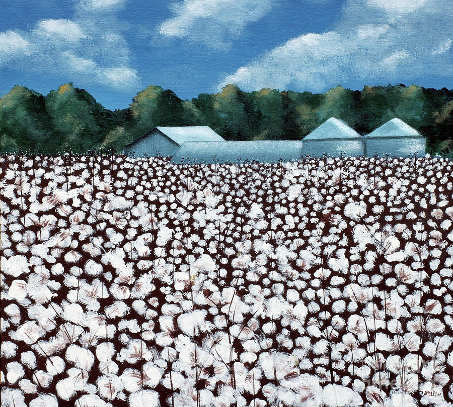 Carolina Cotton Painting by Patrick Dablow