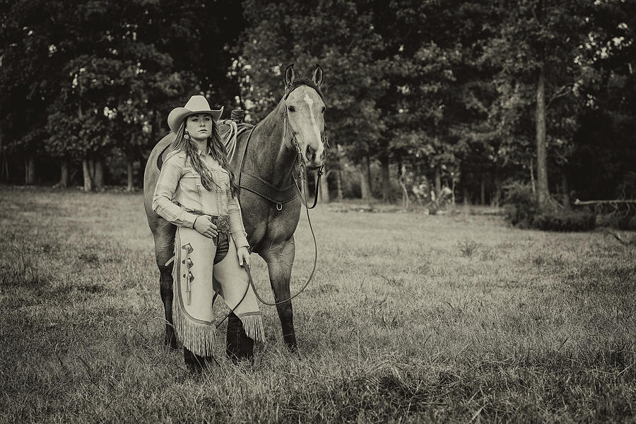 Carolina Cowgirl Vintage Photograph by Fon Denton