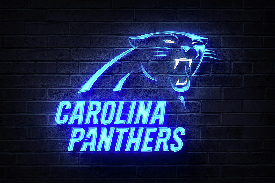 Carolina Panthers Logo In Front Of A Black Background, Carolina