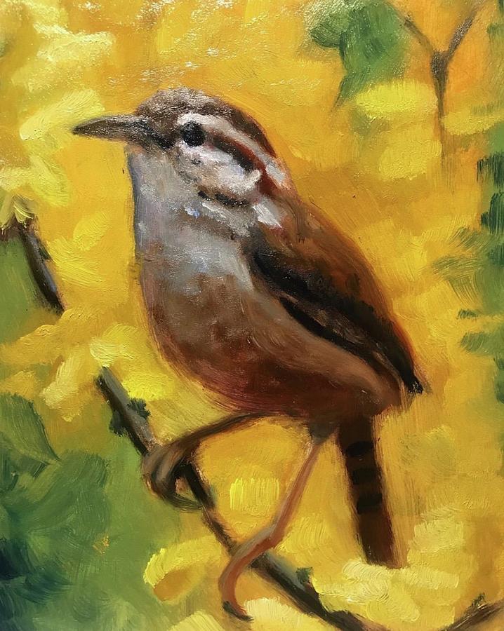 Carolina Wren Painting By Micah Goguen Fine Art America