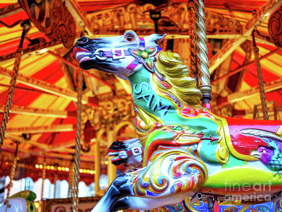 Carousel Colors in Dublin Photograph by John Rizzuto