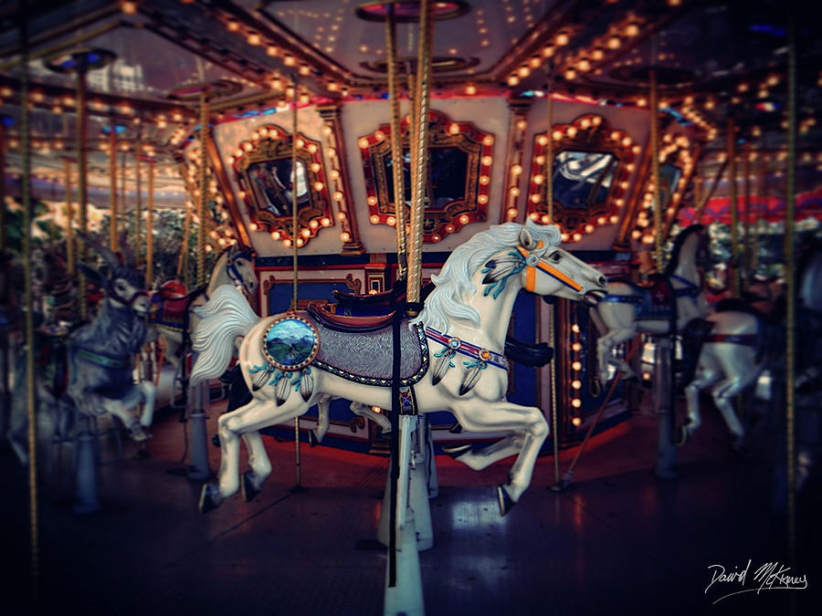 Horse Photograph - Carousel by David McKinney