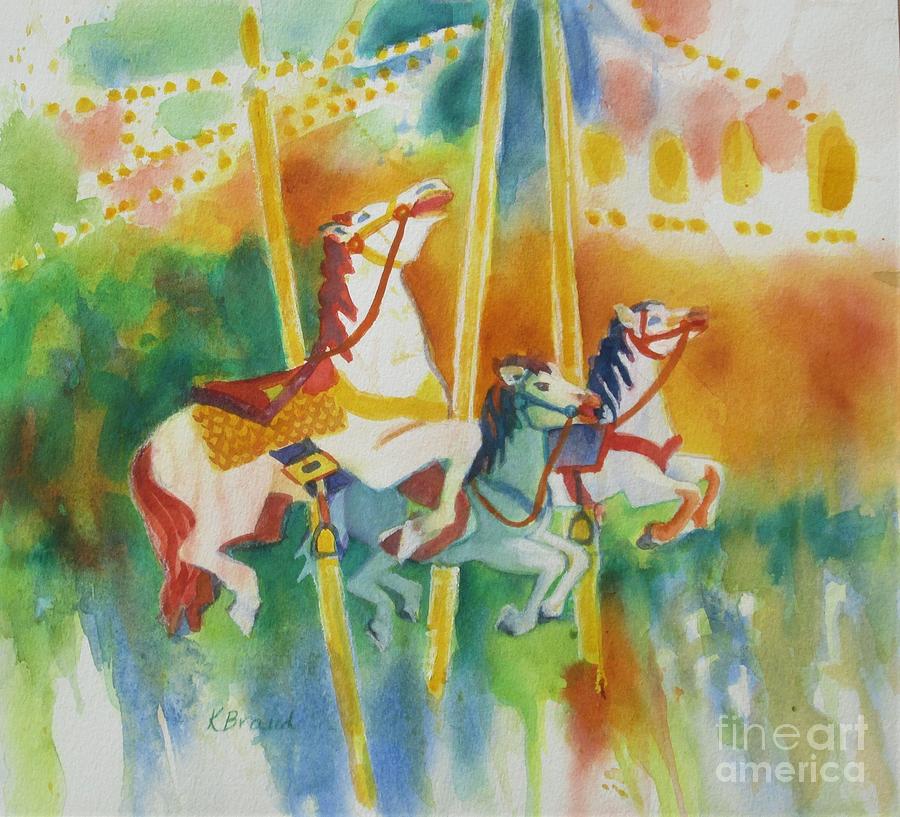 Carousel Horse 5 Painting by Kathy Braud