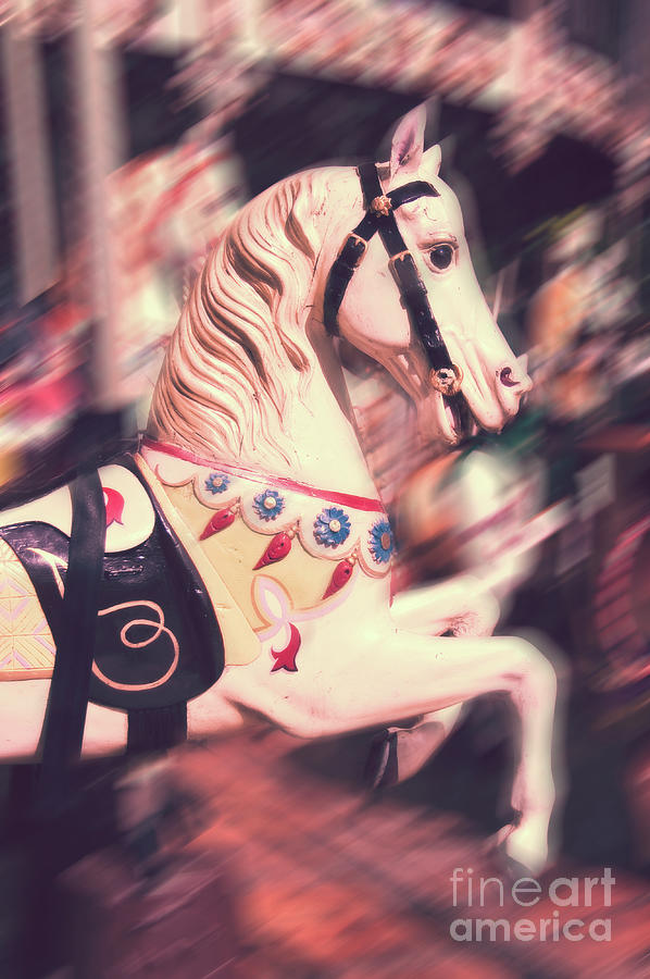 Carousel horse, vintage style Photograph by Delphimages Photo Creations