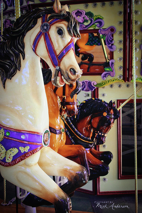 Horse Photograph - Carousel Horses by Mick Anderson