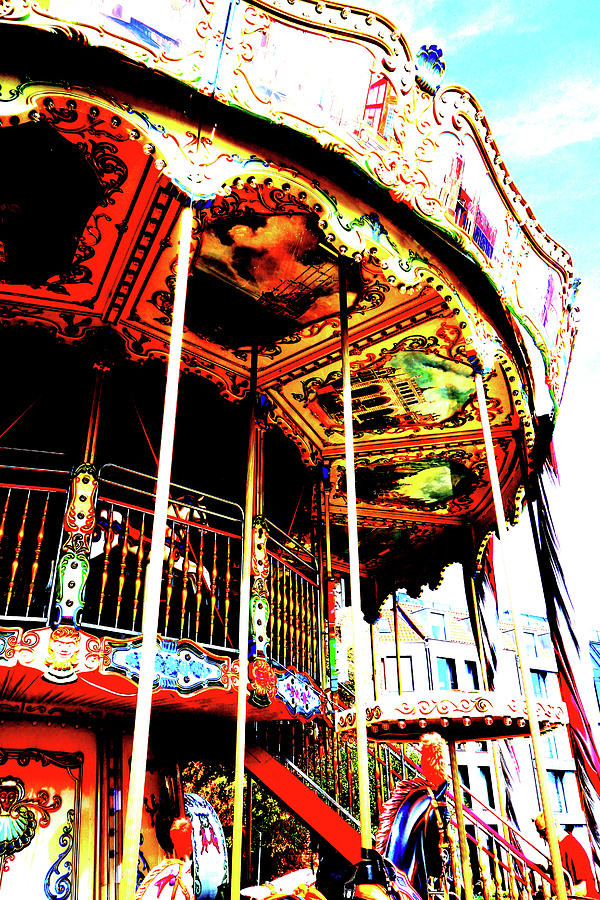 Carousel In Gdansk, Poland 2 Photograph by John Siest