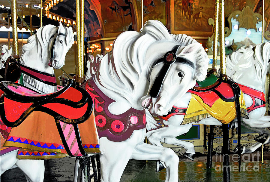 Carousel Ponies Ready to Run Photograph by Regina Geoghan - Fine Art ...