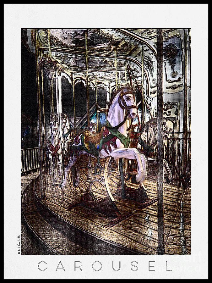 Carousel Tapestry Digital Art by Linda Ouellette