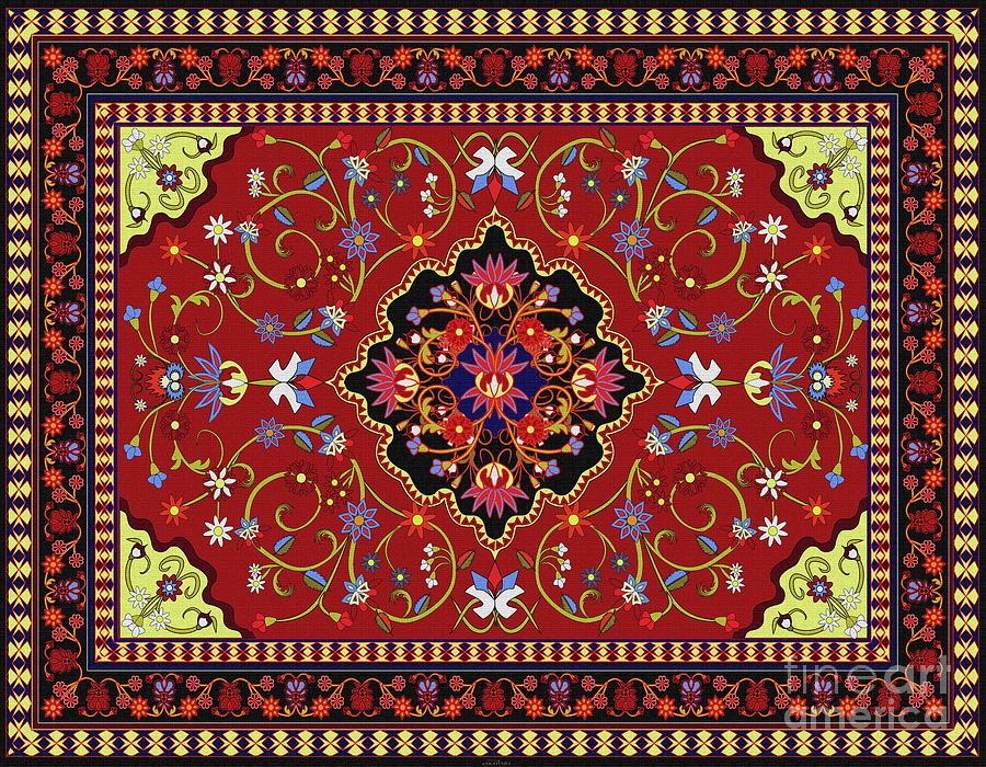 Carpet-10 Digital Art by Mehran Akhzari