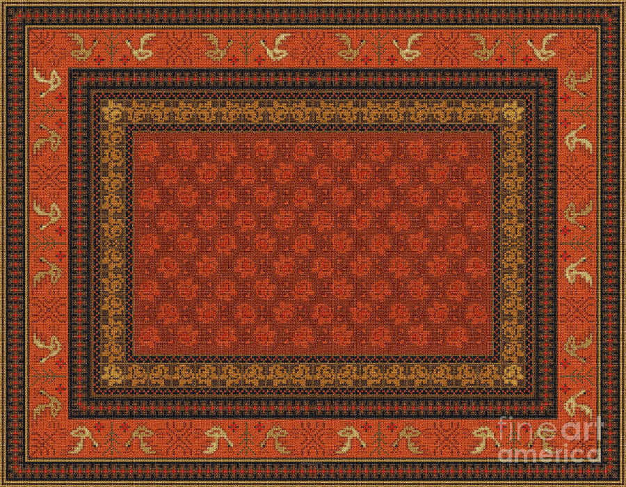 Carpet Digital Art - Carpet-125 by Mehran Akhzari
