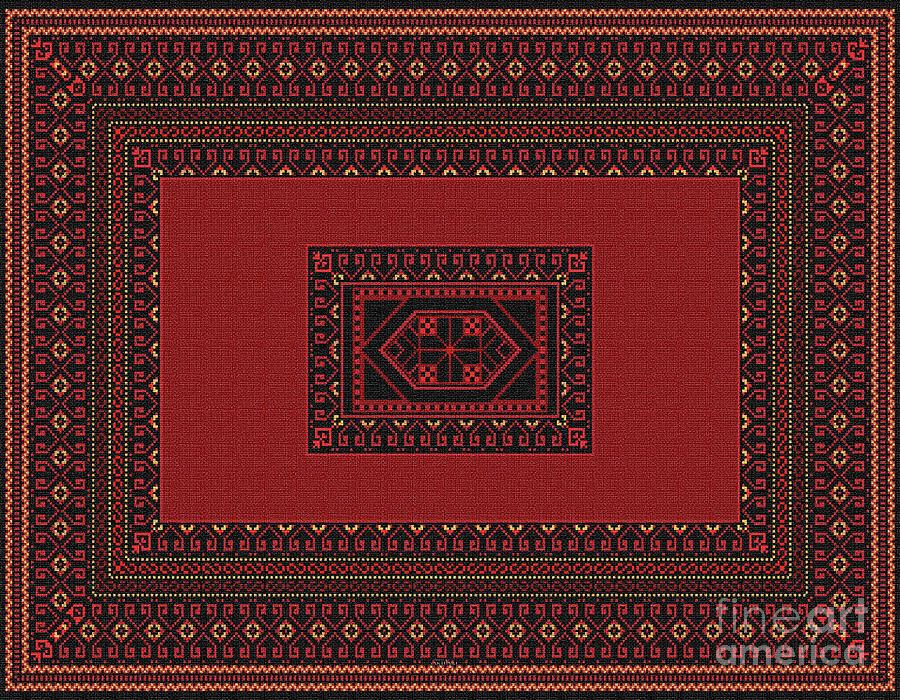 Carpet -131 Digital Art by Mehran Akhzari