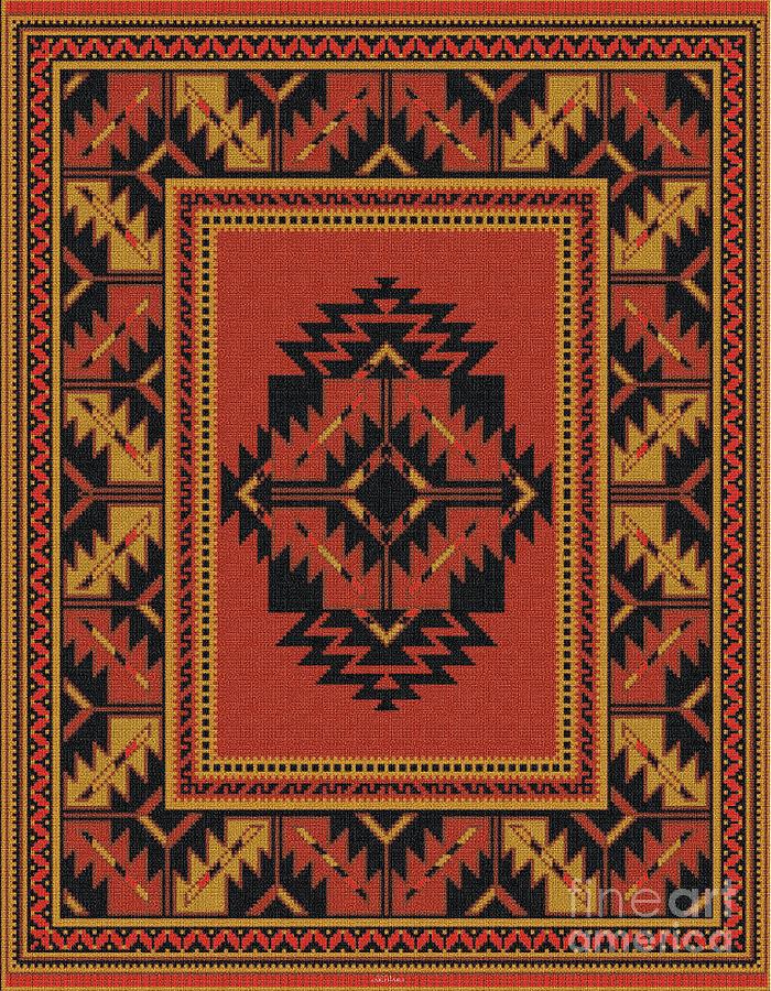 Carpet - 158 Digital Art by Mehran Akhzari