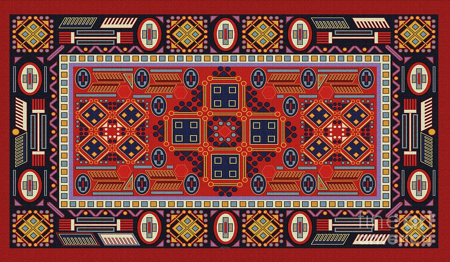 Carpet-50 Digital Art by Mehran Akhzari