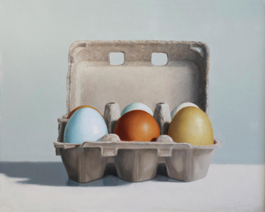 Egg Painting - Carpool by Susan N Jarvis