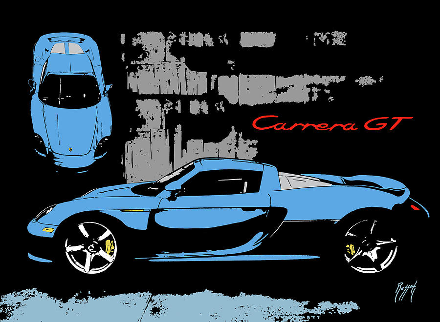 Carrera GT - B Digital Art by Greg E Russell - Pixels