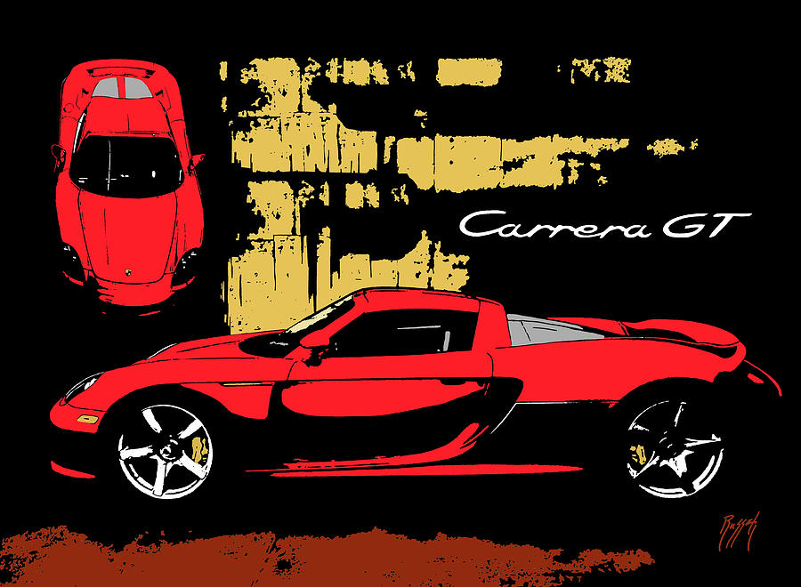 Carrera GT - Red Digital Art by Greg E Russell - Fine Art America