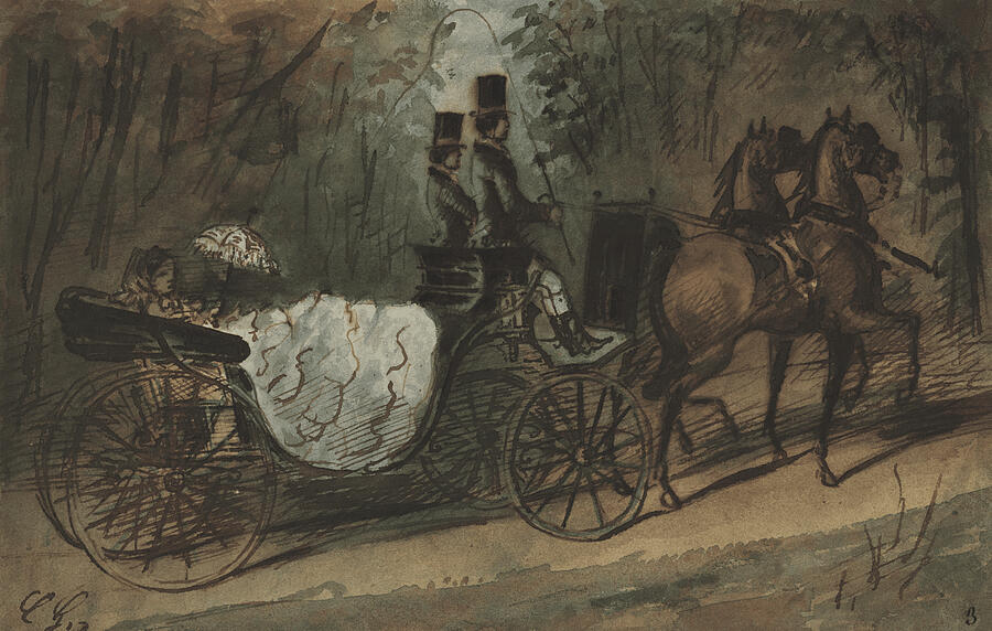 Carriage in the Bois de Boulogne - Constantin Guys Digital Art by Samuel HUYNH Carriage in the Bois de Boulogne - Constantin Guys Digital Art by Samuel HUYNH