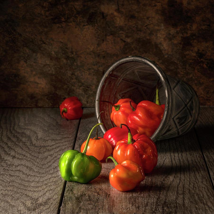 Carribean Peppers Still Life Photograph by Lily Malor