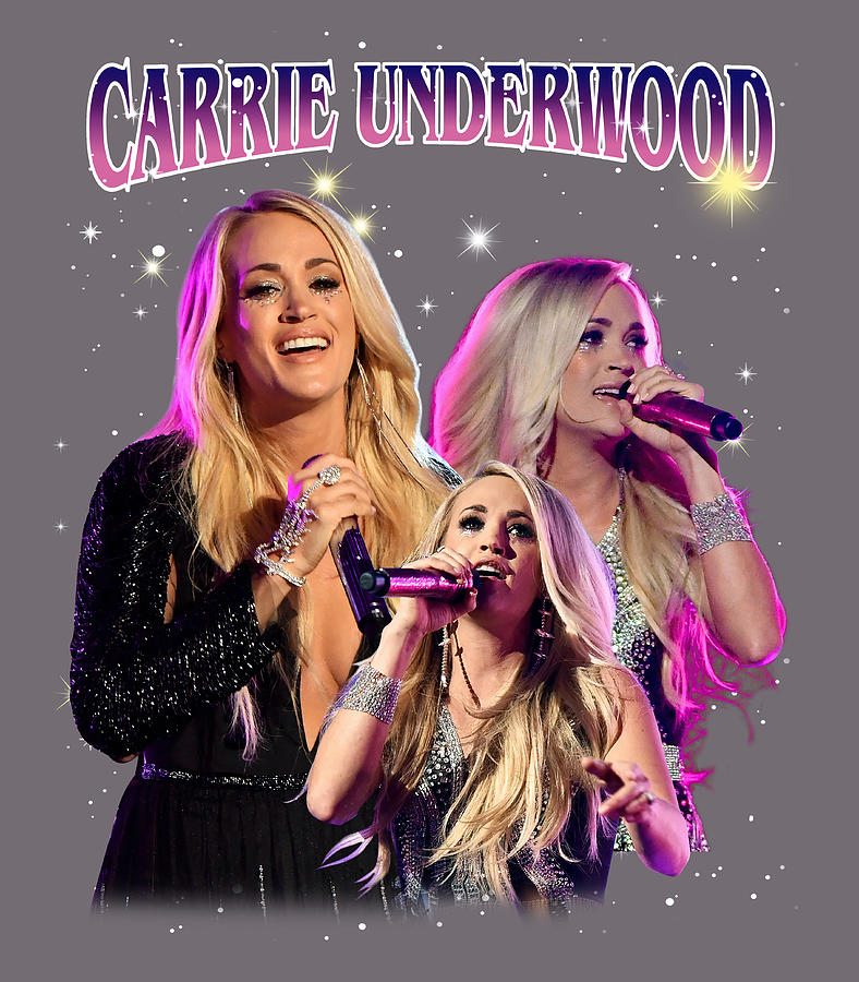 Carrie Underwood Denim and Rhinestones Tour 2023 front Digital Art by Dinah  Saleh - Pixels