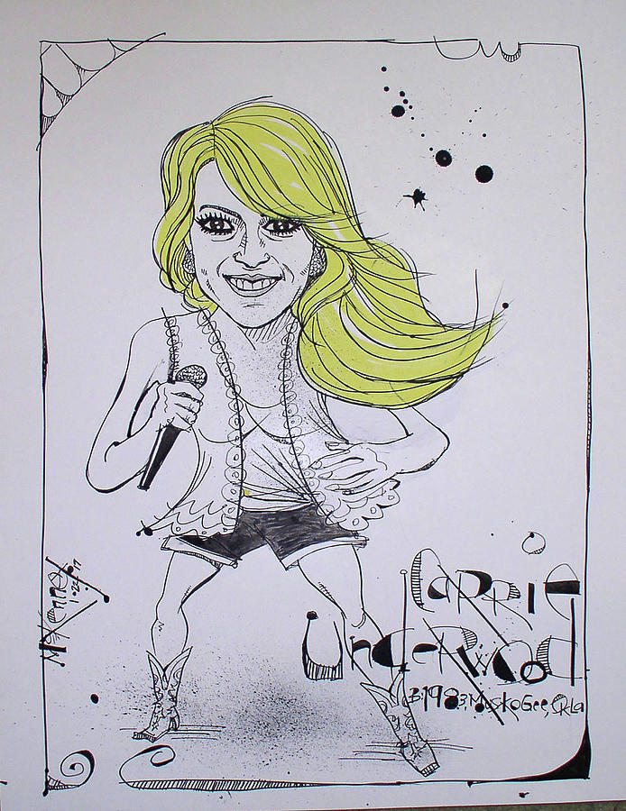 Carrie Underwood Drawing by Phil Mckenney