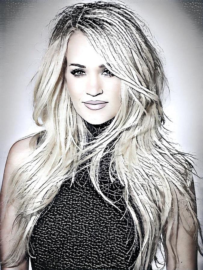 Carrie Underwood Mixed Media by Teresa Trotter