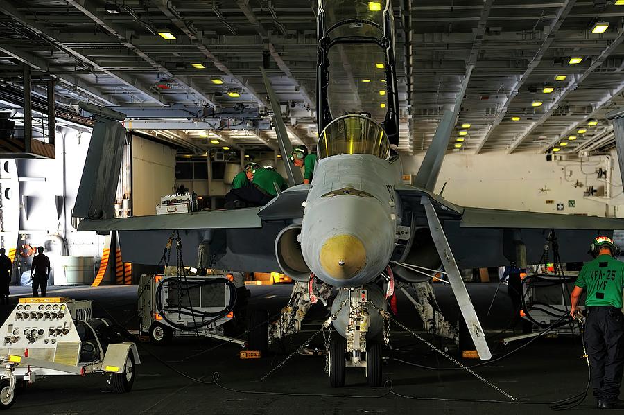 Carrier Maintenance Deck Photograph by Glenn Roquemore - Fine Art America