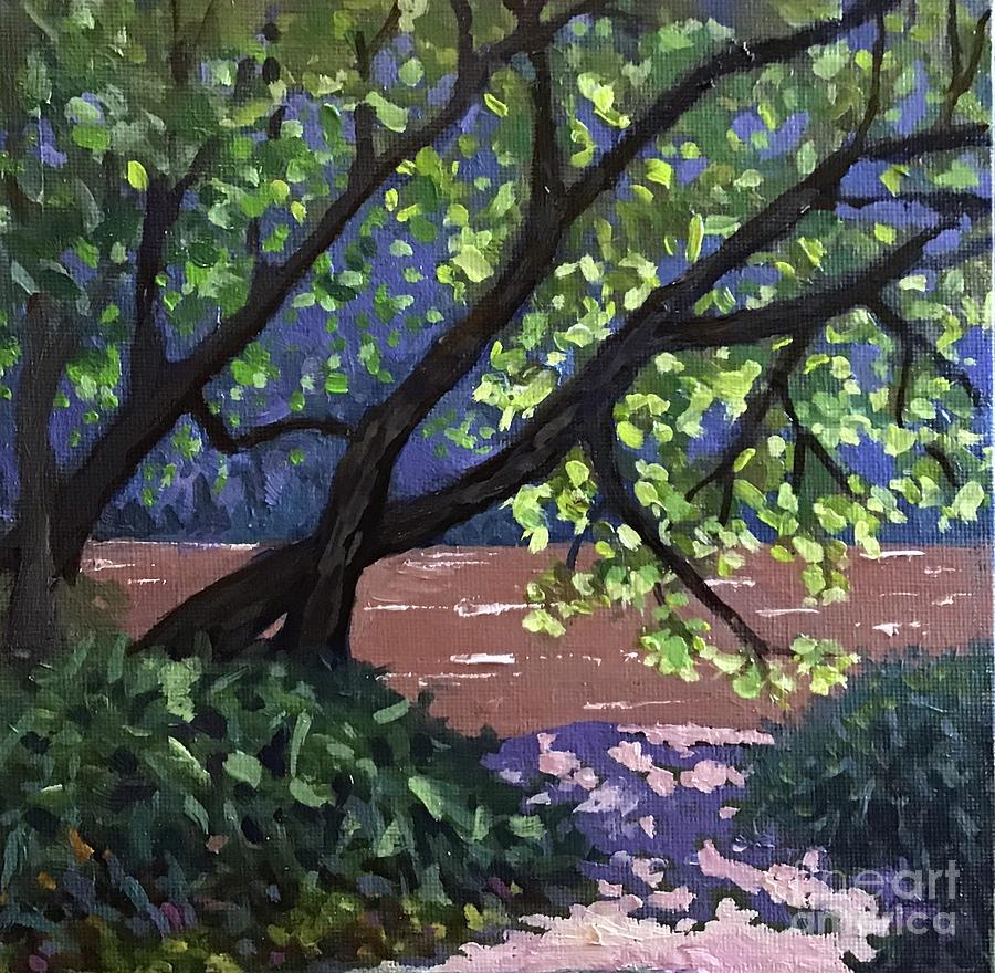 Carrier Park Mocha River Painting by Anne Marie Brown
