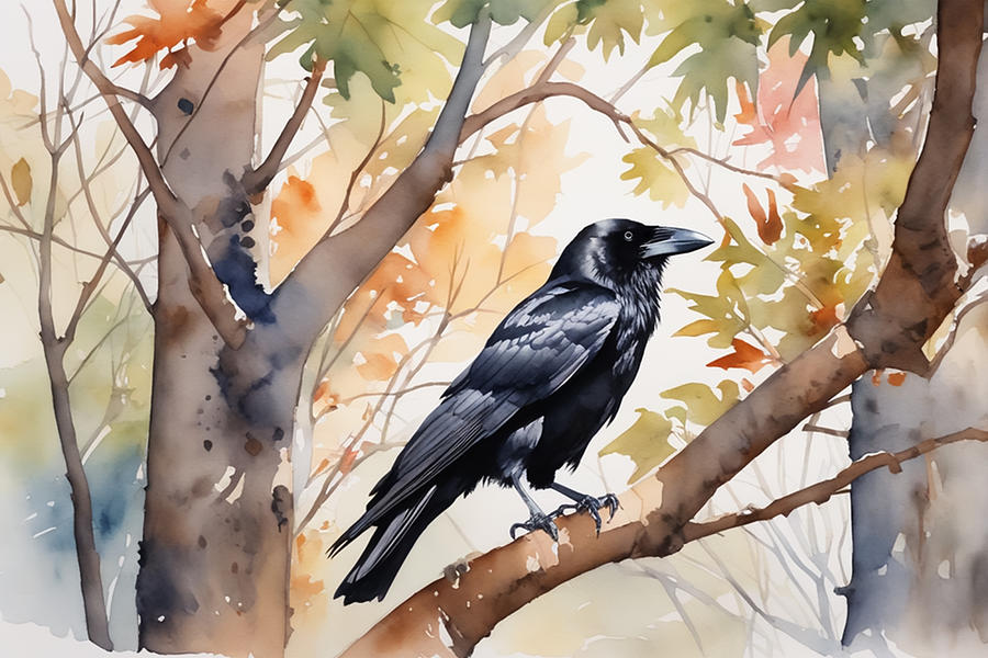 Wildlife Digital Art - Carrion Crow by Manjik Pictures