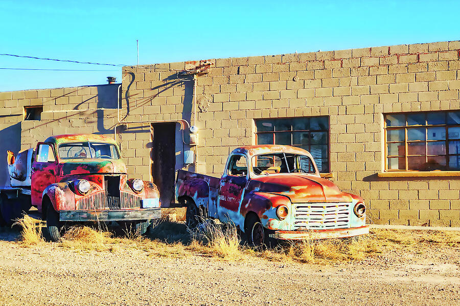 Carrizozo, New Mexico, old trucks Photograph by Tatiana Travelways