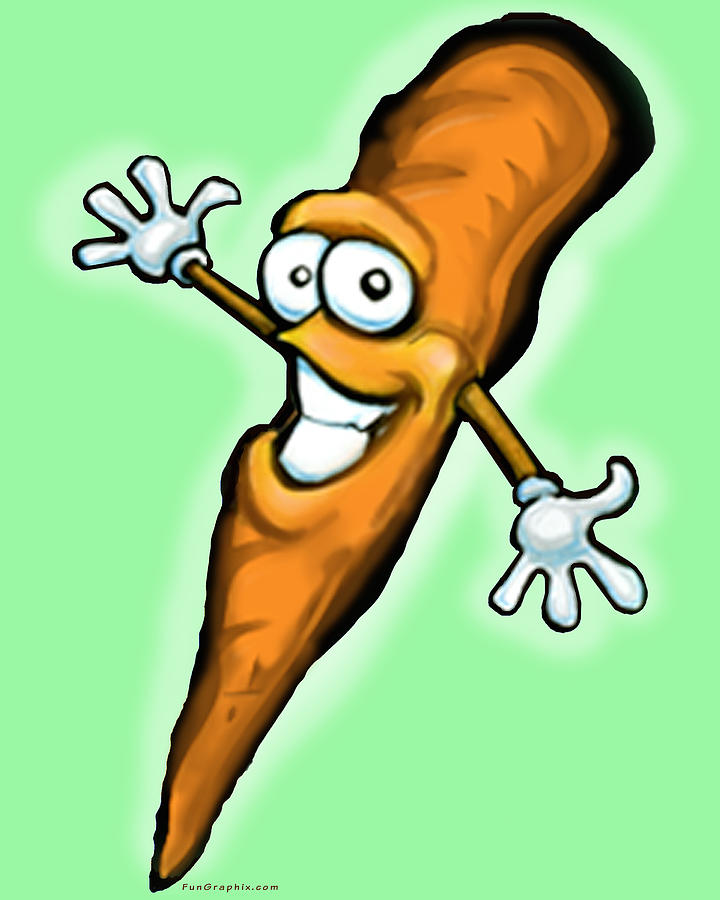 Carrot Painting - Carrot by Kevin Middleton