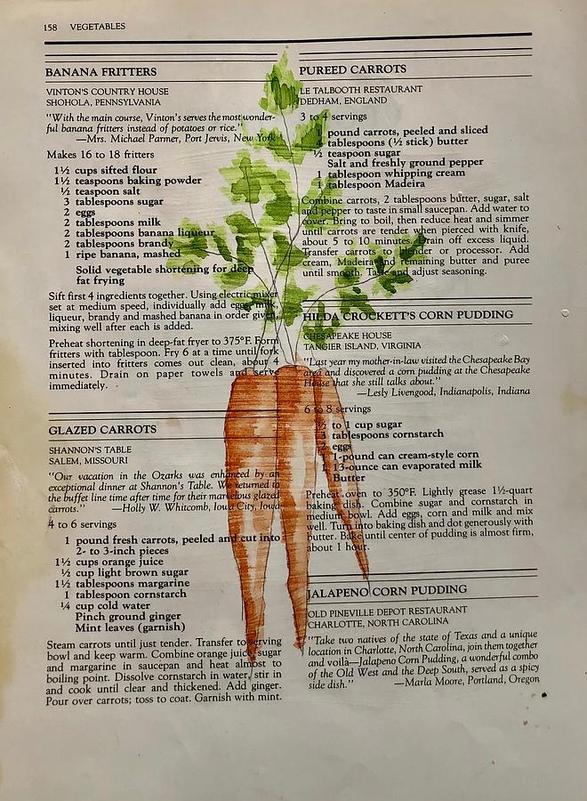 Carrot Painting - Carrot Soup Recipe by Nicole Curreri