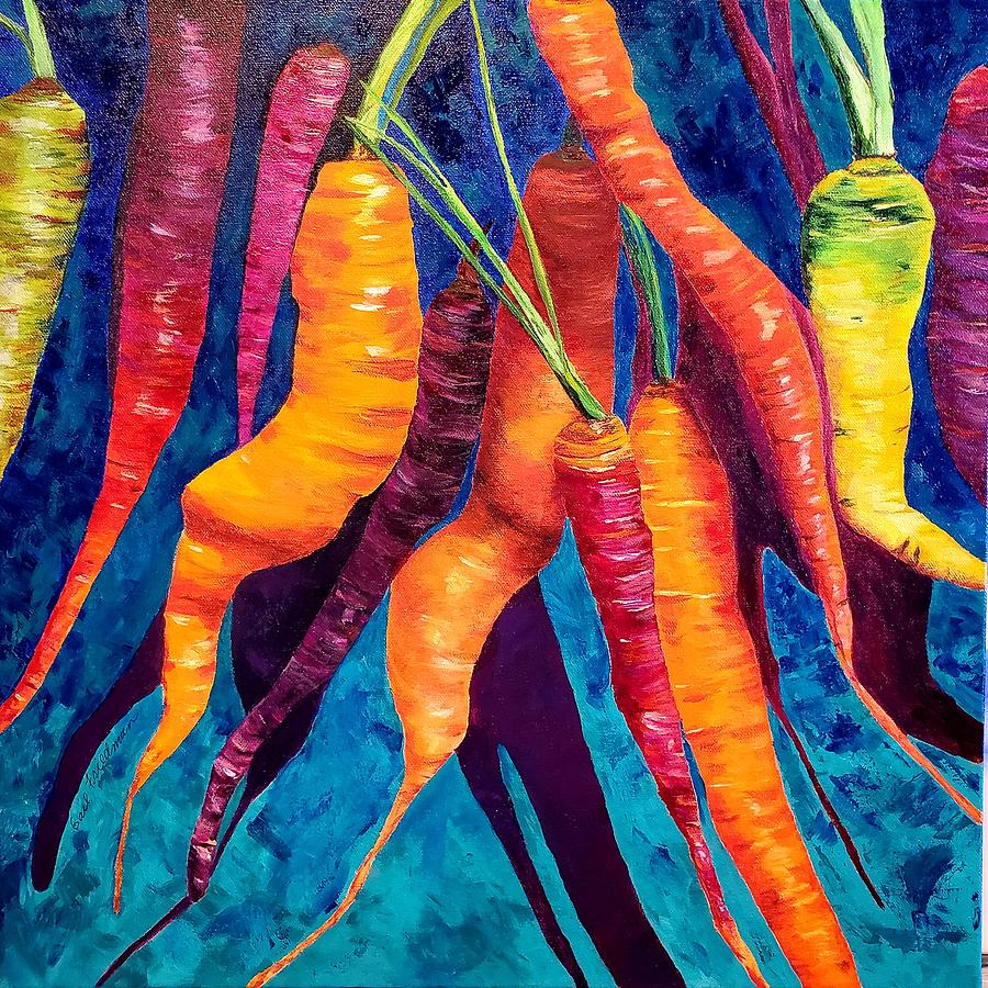 Carrots Abound Painting by Gail Friedman