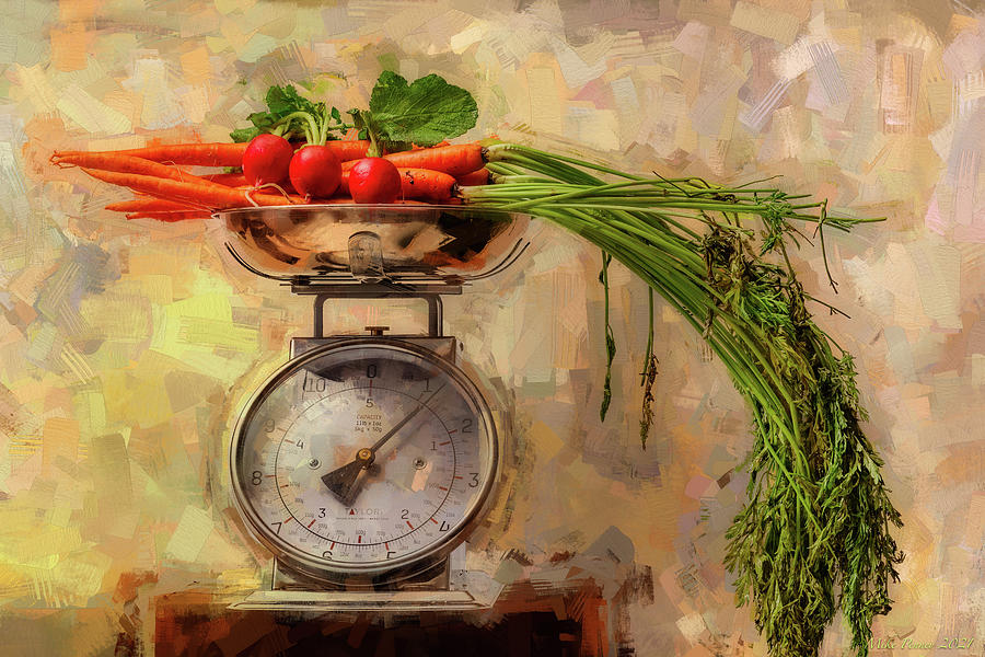 Carrots And Radishes Digital Art by Mike Penney