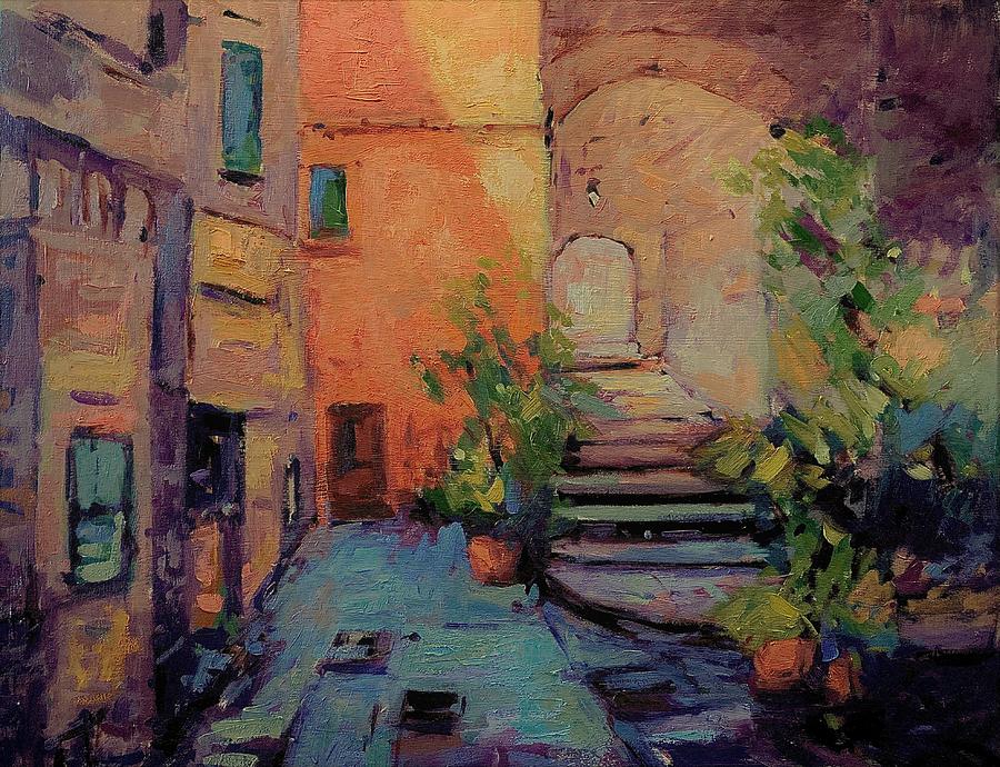 Italy Painting - Carrugi in Vernazza II by R W Goetting