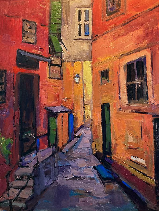 Carrugi in Vernazza Painting by R W Goetting