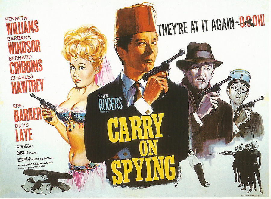 Vintage Mixed Media - Carry on Spying, 1964 by Movie World Posters