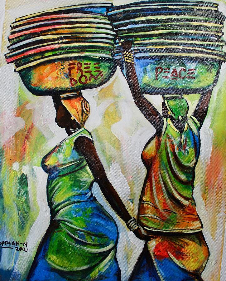 Carry Them with You Painting by Appiah Ntiaw