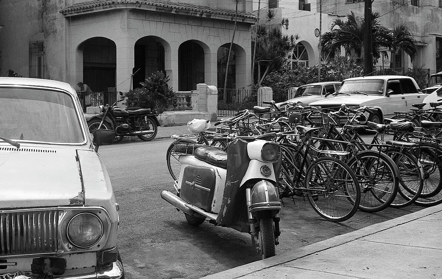 Cars, motorbikes and bicycles in Havana Photograph by RicardMN Photography